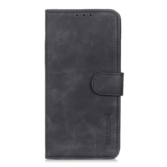 For iPhone 16 KHAZNEH Retro Texture Leather Phone Case(Black)