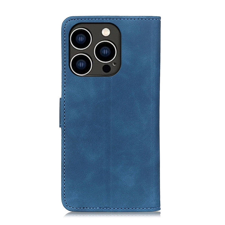 For iPhone 16 Pro KHAZNEH Retro Texture Leather Phone Case(Blue)