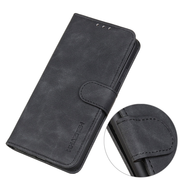 For iPhone 16 Pro Max KHAZNEH Retro Texture Leather Phone Case(Black)