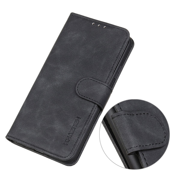For iPhone 16 Pro Max KHAZNEH Retro Texture Leather Phone Case(Black)