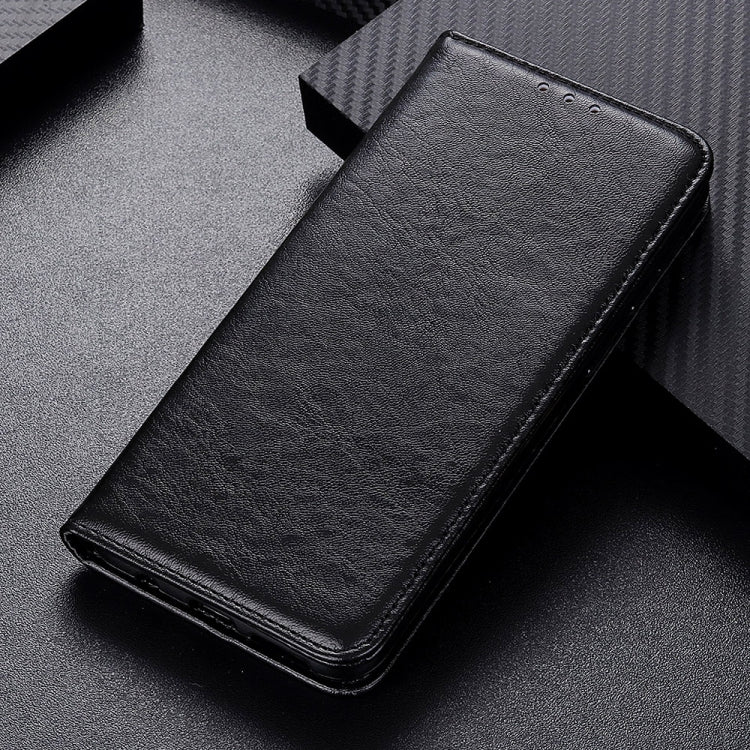 For iPhone 16 Pro Max Magnetic Crazy Horse Texture Horizontal Flip Leather Phone Case(Black)