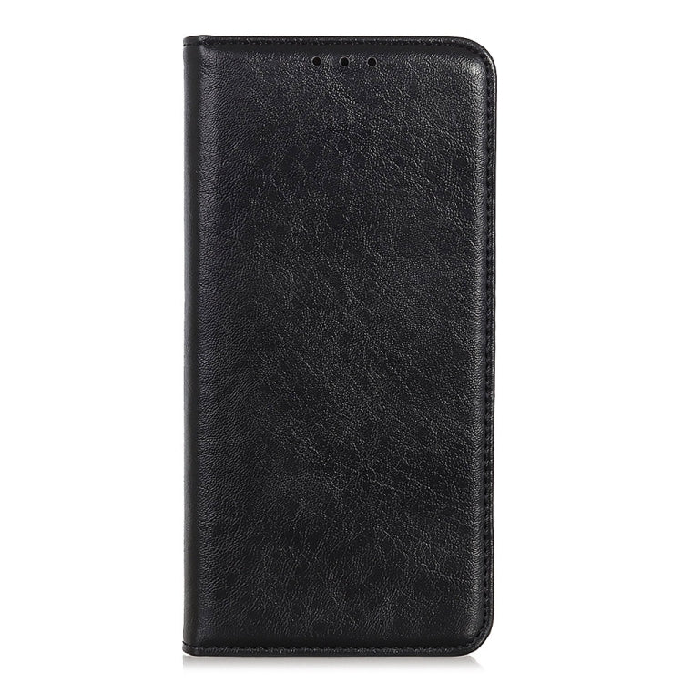 For iPhone 16 Pro Max Magnetic Crazy Horse Texture Horizontal Flip Leather Phone Case(Black)