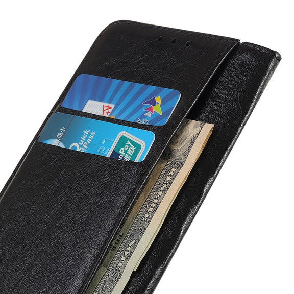 For iPhone 16 Pro Max Magnetic Crazy Horse Texture Horizontal Flip Leather Phone Case(Black)