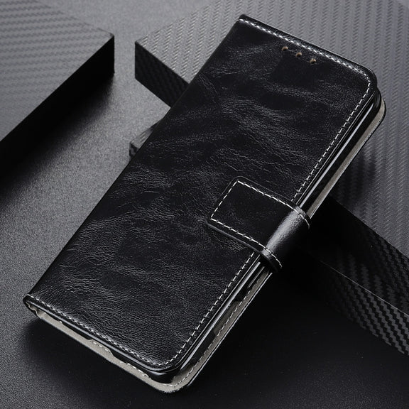 For iPhone 16 Pro Max Retro Crazy Horse Texture Horizontal Flip Leather Phone Case(Black)