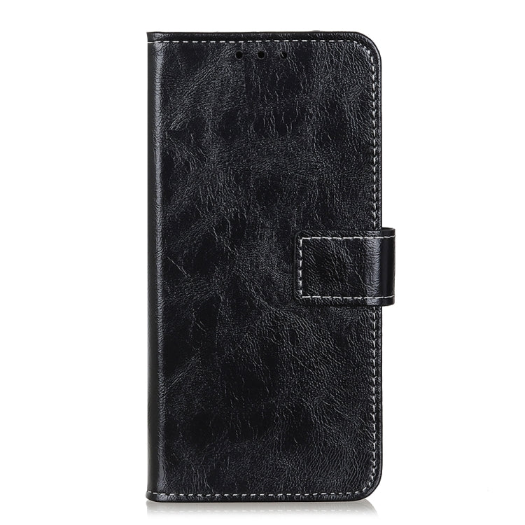For iPhone 16 Pro Max Retro Crazy Horse Texture Horizontal Flip Leather Phone Case(Black)