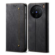For vivo X100 Denim Texture Flip Leather Phone Case(Black) - vivo Cases by imak | Online Shopping South Africa | PMC TechLife | Buy Now Pay Later Mobicred