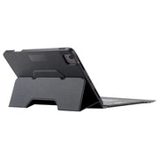 For iPad 10.2 2021 / 2020 / 2019 Integrated Bluetooth Keyboard Leather Case with Backlight & Touchpad(Black)