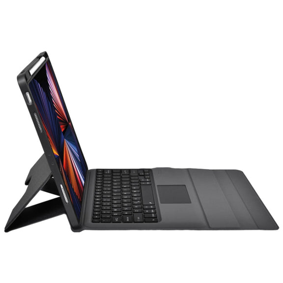 For iPad Air 2022 / 2020 Integrated Bluetooth Keyboard Leather Case with Backlight & Touchpad(Black)