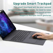 For iPad Air 2022 / 2020 Integrated Bluetooth Keyboard Leather Case with Backlight & Touchpad(Black)