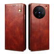 For vivo X100 Oil Wax Crazy Horse Texture Leather Phone Case(Brown) - X100 Cases by imak | Online Shopping South Africa | PMC Jewellery | Buy Now Pay Later Mobicred