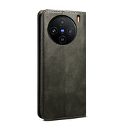 For vivo X100 Oil Wax Crazy Horse Texture Leather Phone Case(Green)