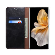For vivo S18 Oil Wax Crazy Horse Texture Leather Phone Case(Black)