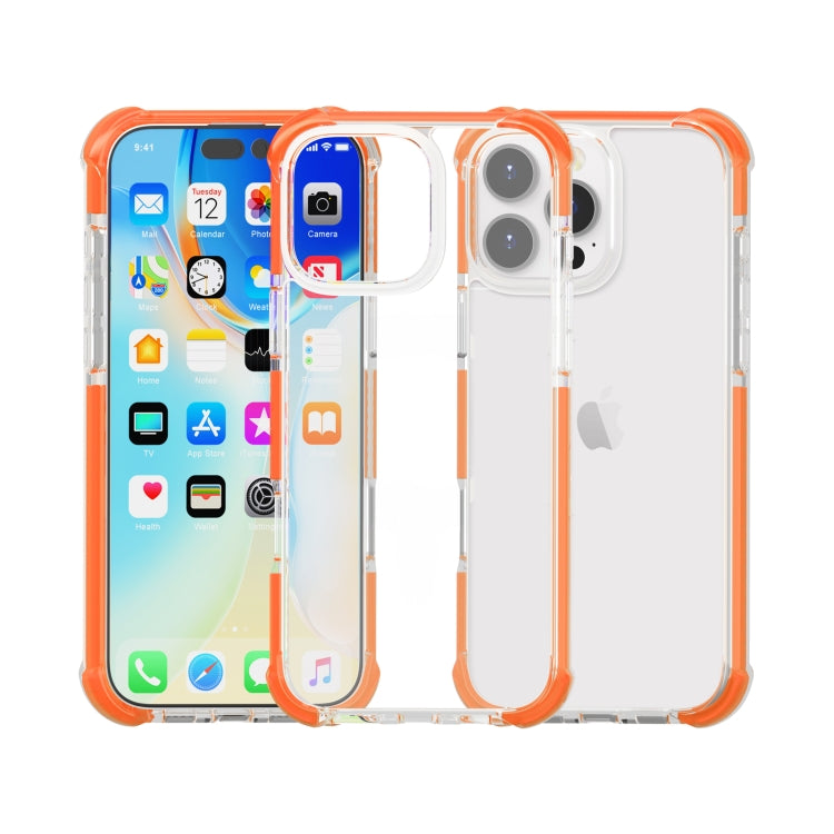 For iPhone 16 Pro Max Four-corner Shockproof TPU + Acrylic Phone Case(Orange)
