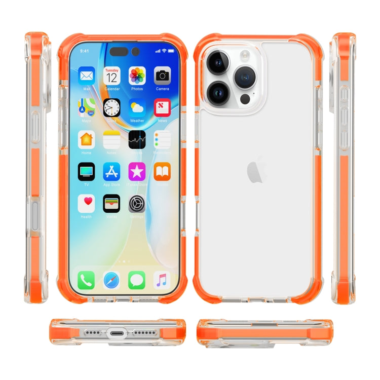 For iPhone 16 Pro Max Four-corner Shockproof TPU + Acrylic Phone Case(Orange)