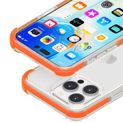For iPhone 16 Pro Max Four-corner Shockproof TPU + Acrylic Phone Case(Orange)