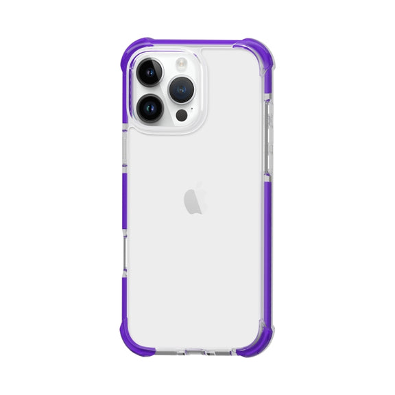 For iPhone 16 Pro Four-corner Shockproof TPU + Acrylic Phone Case(Purple)