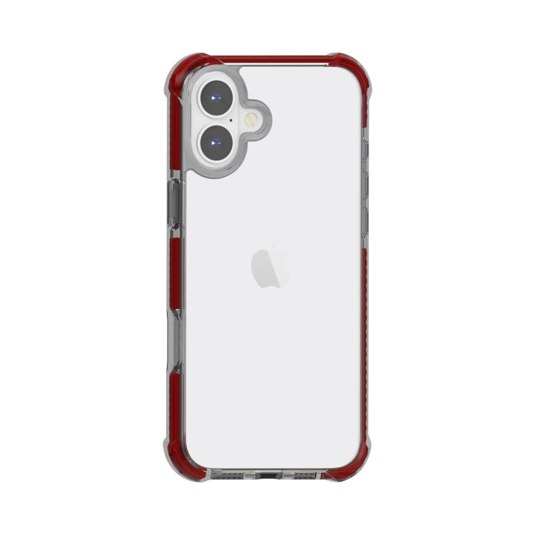 For iPhone 16 Four-corner Shockproof TPU + Acrylic Phone Case(Brown)
