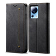 For Xiaomi 13 Lite / Civi 2 Denim Texture Flip Leather Phone Case(Black) - 13 Lite Cases by PMC TechLife | Online Shopping South Africa | PMC TechLife | Buy Now Pay Later Mobicred