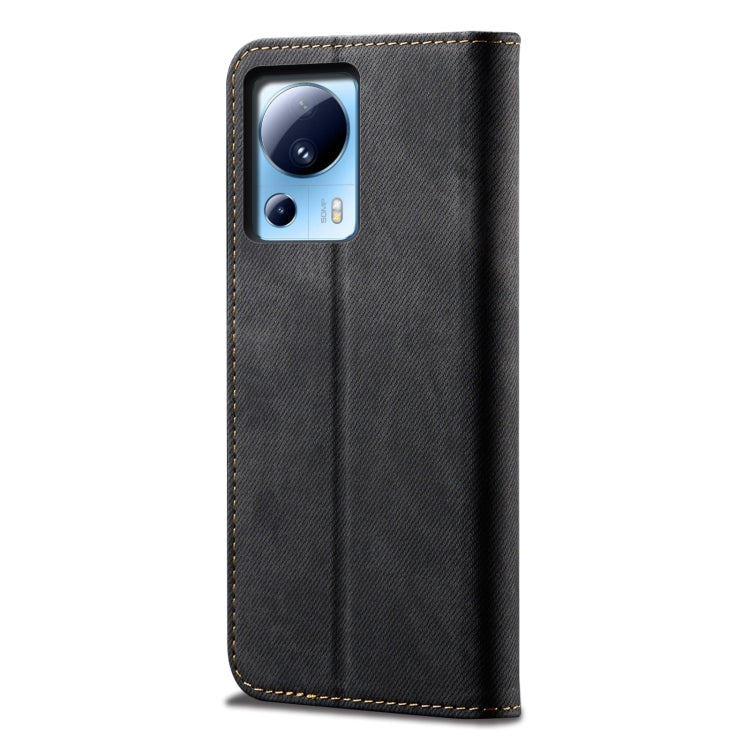 For Xiaomi 13 Lite / Civi 2 Denim Texture Flip Leather Phone Case(Black)
