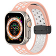 For Apple Watch Ultra 2 49mm Magnetic Buckle Silicone Watch Band(Pink White) - free shipping - PMC TechLife - Order now!