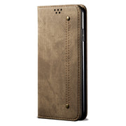 For Honor 90 Denim Texture Flip Leather Phone Case(Khaki)