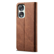 For Honor 90 Denim Texture Flip Leather Phone Case(Brown)
