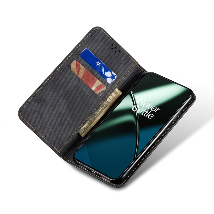 For Honor 90 Denim Texture Flip Leather Phone Case(Black)