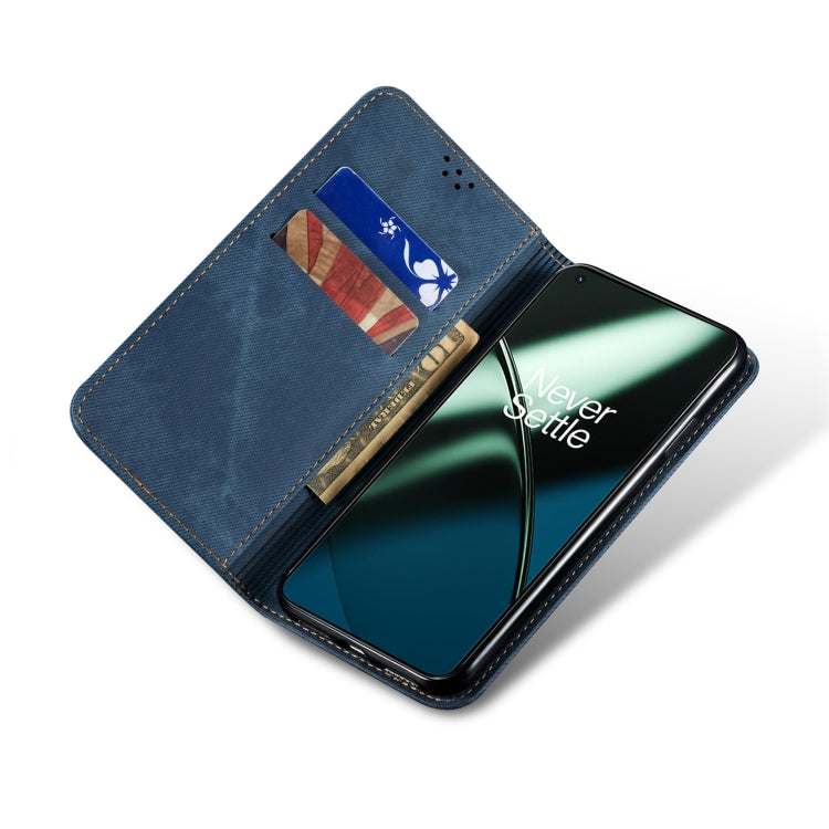 For Honor 90 Pro Denim Texture Flip Leather Phone Case(Blue)