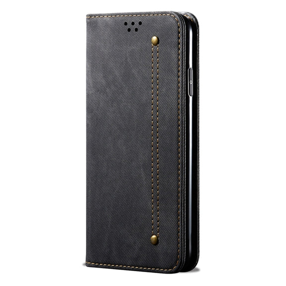For Honor X6A Denim Texture Flip Leather Phone Case(Black)