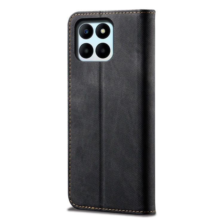 For Honor X6A Denim Texture Flip Leather Phone Case(Black)