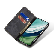 For Honor X6A Denim Texture Flip Leather Phone Case(Black)