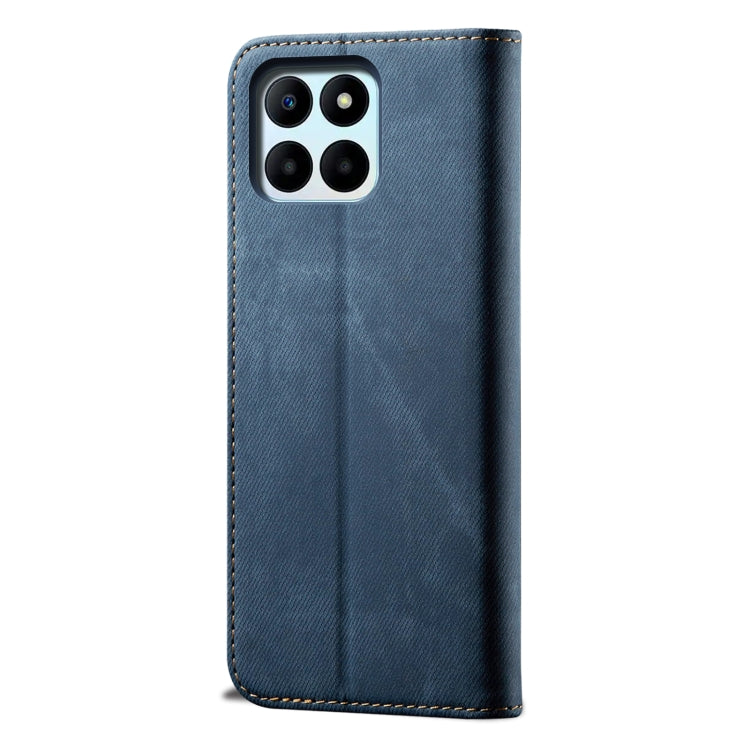 For Honor X6A Denim Texture Flip Leather Phone Case(Blue)