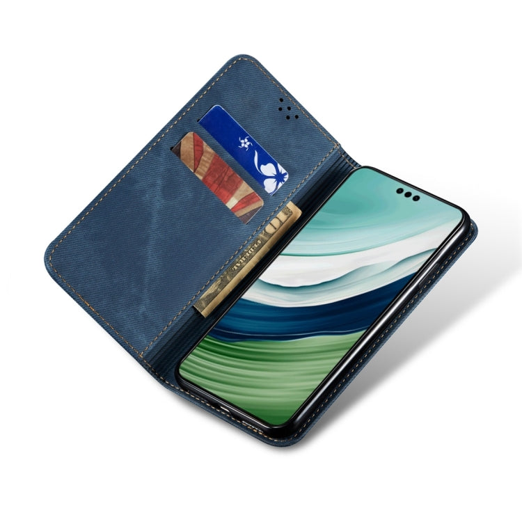 For Honor X6A Denim Texture Flip Leather Phone Case(Blue)