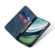For Honor 100 Denim Texture Flip Leather Phone Case(Blue)