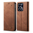 For Honor 90 GT Denim Texture Flip Leather Phone Case(Brown) - Honor Cases by PMC TechLife | Online Shopping South Africa | PMC TechLife | Buy Now Pay Later Mobicred