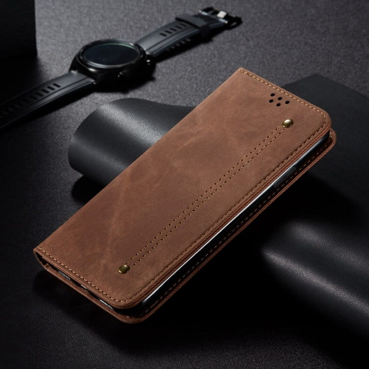 For Honor 90 GT Denim Texture Flip Leather Phone Case(Brown)