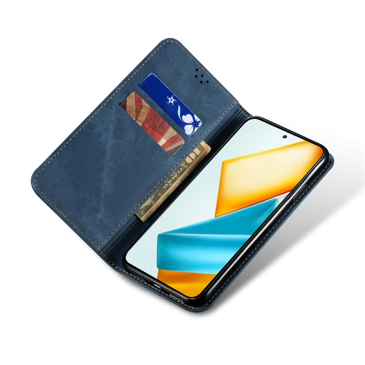 For Honor 90 GT Denim Texture Flip Leather Phone Case(Blue)