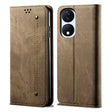For Honor Play 8T 5G / X7b Denim Texture Flip Leather Phone Case(Khaki) - Honor Cases by PMC TechLife | Online Shopping South Africa | PMC TechLife | Buy Now Pay Later Mobicred