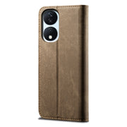 For Honor Play 8T 5G / X7b Denim Texture Flip Leather Phone Case(Khaki)