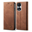 For Honor Play 8T 5G / X7b Denim Texture Flip Leather Phone Case(Brown) - Honor Cases by PMC TechLife | Online Shopping South Africa | PMC TechLife | Buy Now Pay Later Mobicred