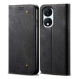 For Honor Play 8T 5G / X7b Denim Texture Flip Leather Phone Case(Black) - Honor Cases by PMC TechLife | Online Shopping South Africa | PMC TechLife | Buy Now Pay Later Mobicred