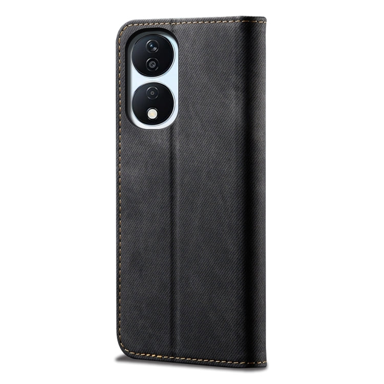 For Honor Play 8T 5G / X7b Denim Texture Flip Leather Phone Case(Black)
