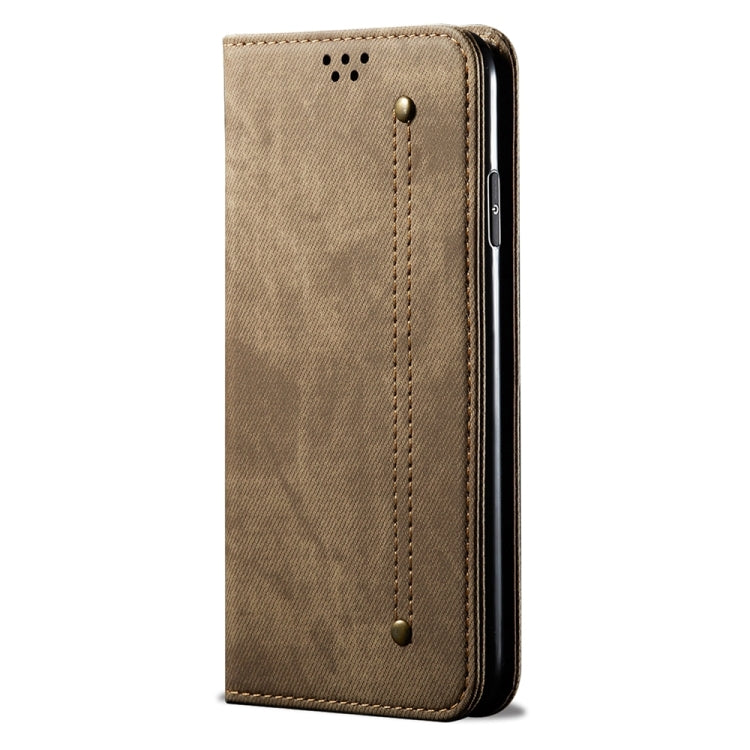 For Honor Magic6 Lite / X9b 5G Denim Texture Flip Leather Phone Case(Khaki)