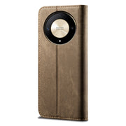 For Honor Magic6 Lite / X9b 5G Denim Texture Flip Leather Phone Case(Khaki)