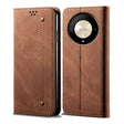 For Honor Magic6 Lite / X9b 5G Denim Texture Flip Leather Phone Case(Brown) - Honor Cases by PMC TechLife | Online Shopping South Africa | PMC TechLife | Buy Now Pay Later Mobicred