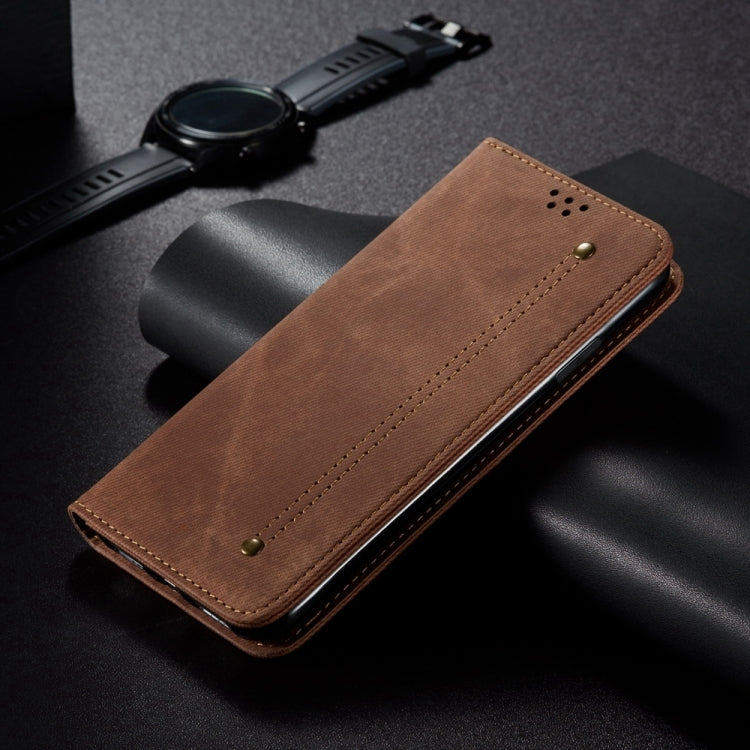 For Honor Magic6 Lite / X9b 5G Denim Texture Flip Leather Phone Case(Brown)