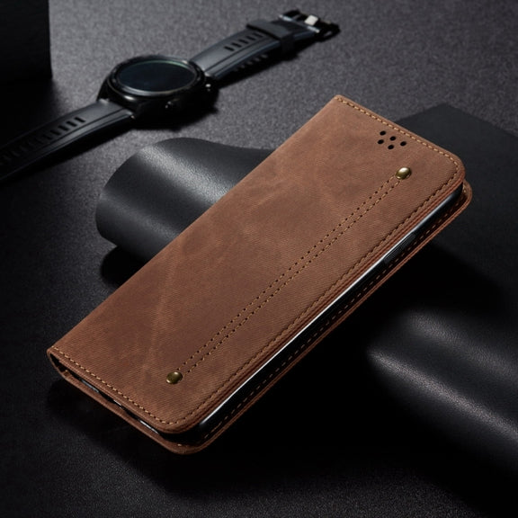 For Honor Magic6 Lite / X9b 5G Denim Texture Flip Leather Phone Case(Brown)
