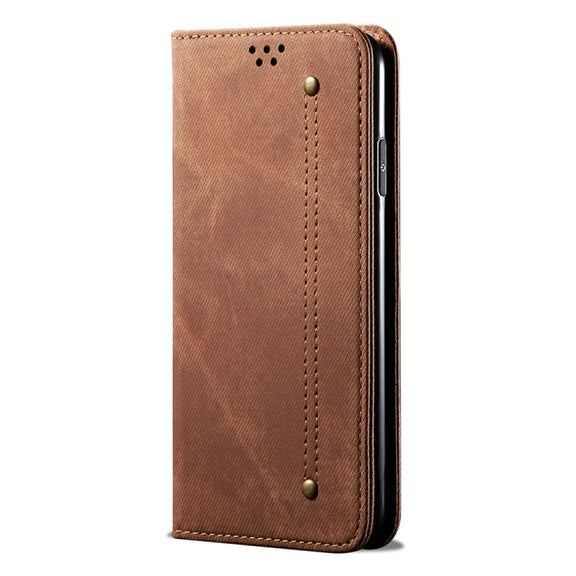 For Honor Magic6 Lite / X9b 5G Denim Texture Flip Leather Phone Case(Brown)