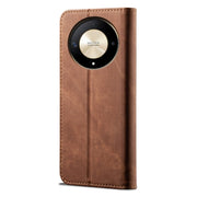 For Honor Magic6 Lite / X9b 5G Denim Texture Flip Leather Phone Case(Brown)