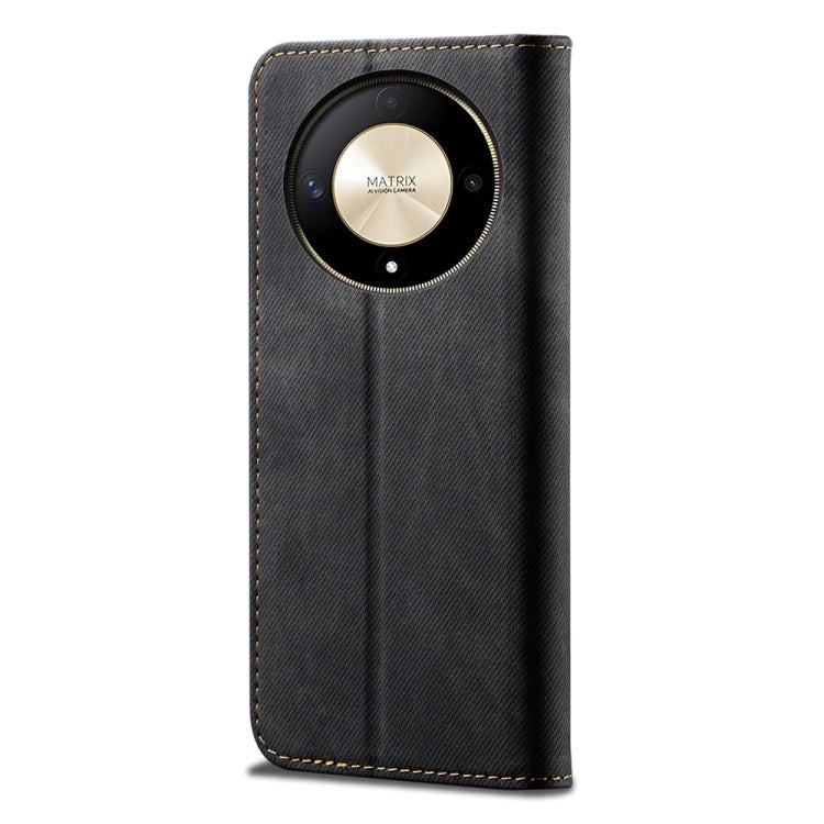For Honor Magic6 Lite / X9b 5G Denim Texture Flip Leather Phone Case(Black)